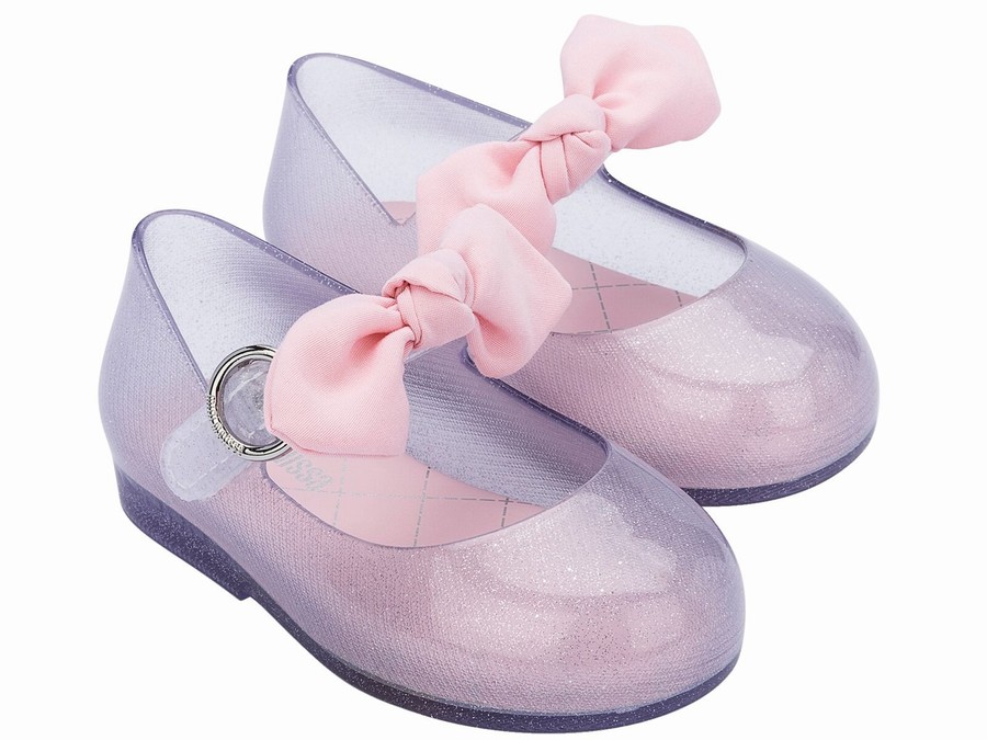 Bailarinas Mini Melissa Sweet Love Princess Glitter Bebe - Transparente - Argentina LCI-627850